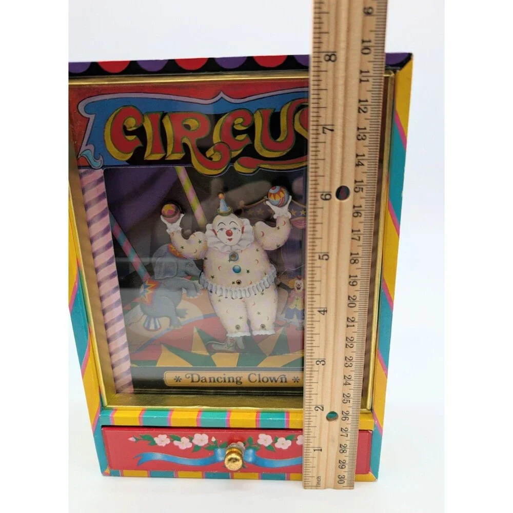 Vintage Otagiri Circus Dancing Clown Music Box SEE VIDEO